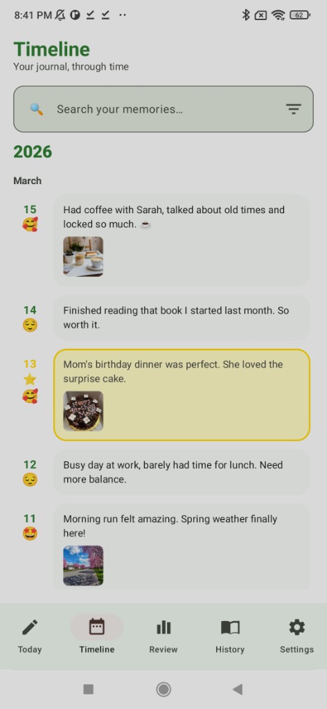 Timeline - Browse your memories